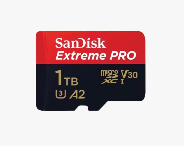 SanDisk Extreme PRO 1TB microSDXC 200R/140W + adaptér SDSQXCD-1T00-GN6MA