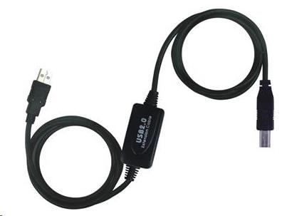 PREMIUMCORD USB 2.0 repeater a propojovací kabel A/M-B/M 10m (ku2rep10ab)