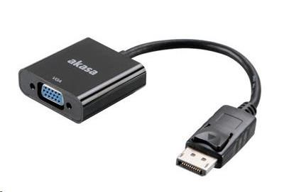 AKASA Kabel redukce DisplayPort na VGA (D-SUB), 20cm (AK-CBDP04-20BK)