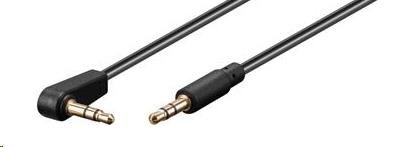 PREMIUMCORD Kabel Jack 3.5mm - 3,5mm konektor 90° M/M 1m (kjackmm1-90)