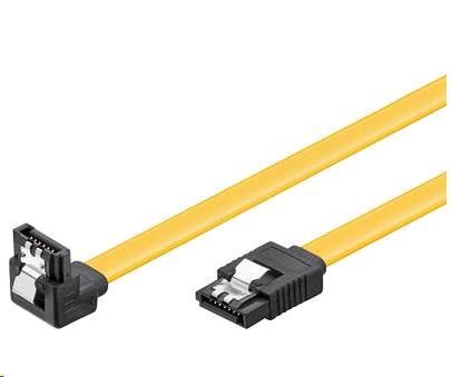 PREMIUMCORD Kabel SATA 3.0 datový 1m lomený 90°, kovové západky (kfsa-15-10)