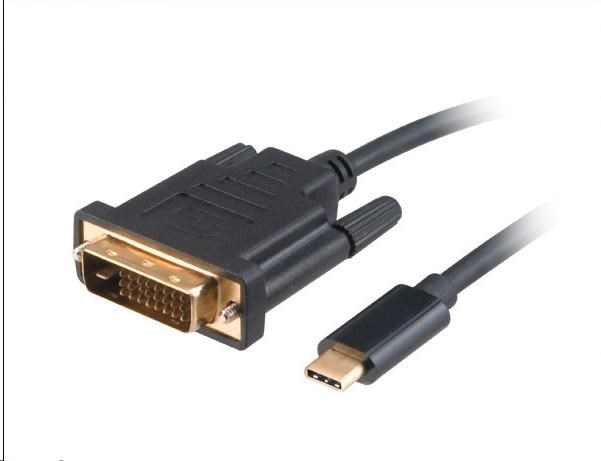 AKASA adaptér USB Type-C na DVI, kabel, 1.8m AK-CBCA10-18BK