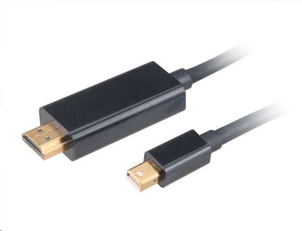 AKASA Kabel 4K Mini DisplayPort na HDMI active, adaptér, 1.8m AK-CBDP19-18BK