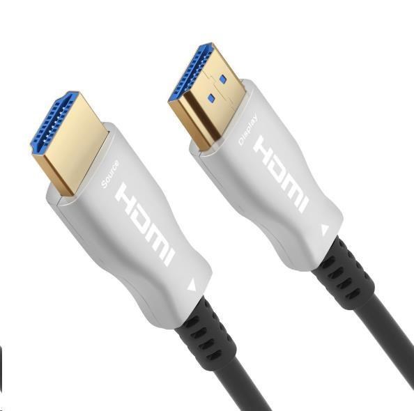 PREMIUMCORD Kabel HDMI optický fiber High Speed with Ether. 4K@60Hz, 10m, M/M, zlacené konektory kphdm2x10