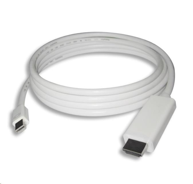 PREMIUMCORD Kabel mini DisplayPort 1.2 na HDMI 2.0, pro rozlišení 4Kx2K@60Hz, 2m kportadmk04-02