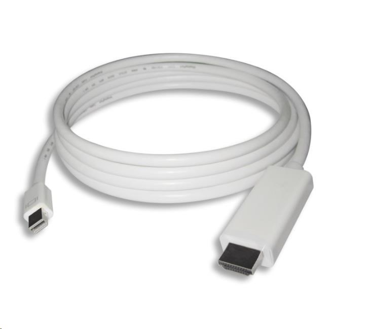 PREMIUMCORD Kabel mini DisplayPort 1.2 na HDMI 2.0, pro rozlišení 4Kx2K@60Hz, 3m kportadmk04-03