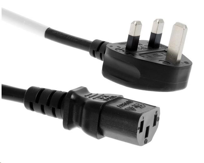 PREMIUMCORD Kabel napájecí 230V, zahnutá zástrčka pro Velkou Británii, 2m kpsp2-uk