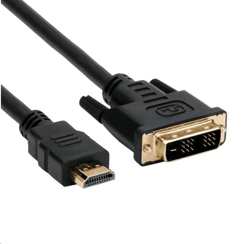 C-TECH kabel HDMI-DVI, M/M, 1,8m CB-HDMI-DVI-18