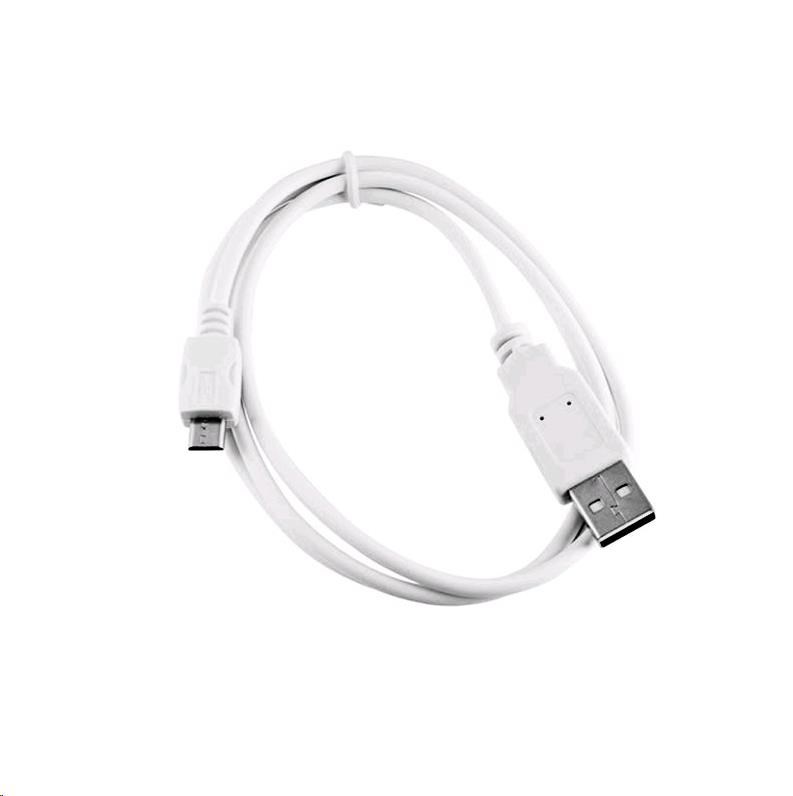 C-TECH kabel USB 2.0 AM/Micro, 2m, bílý CB-USB2M-20W