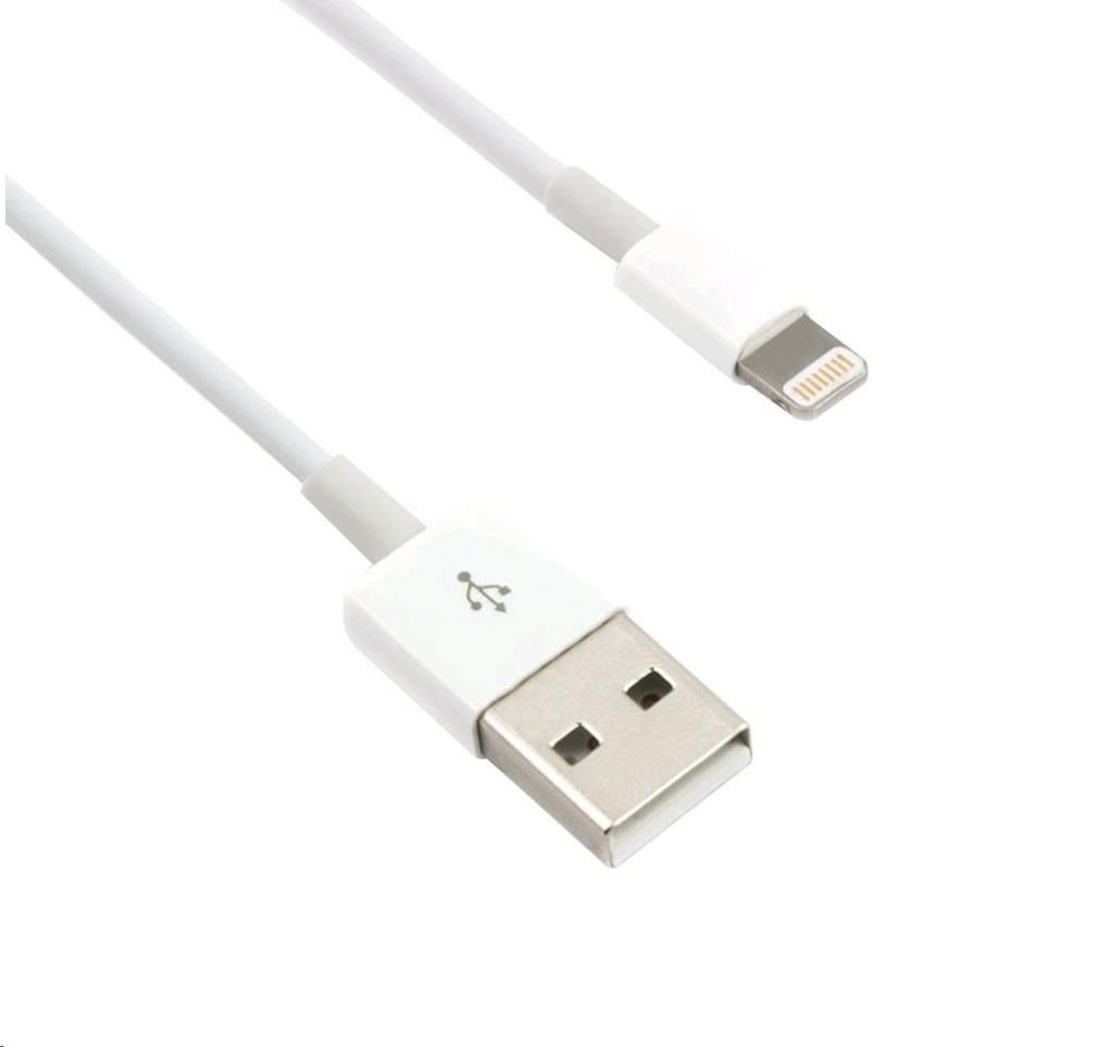 Kabel C-TECH USB 3.0 AM na Type-C kabel (AM/CM), 1m, bílý - CB-USB3C-10W