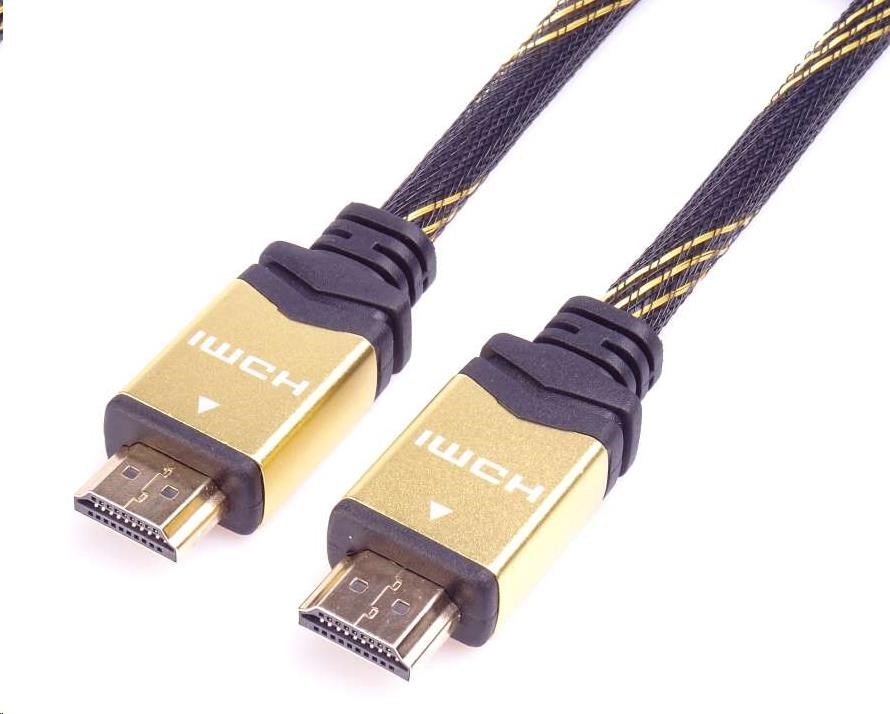 PREMIUMCORD Kabel HDMI 2.0 High Speed + Ethernet kabel HQ, zlacené konektory, 1,5m kphdm2q015