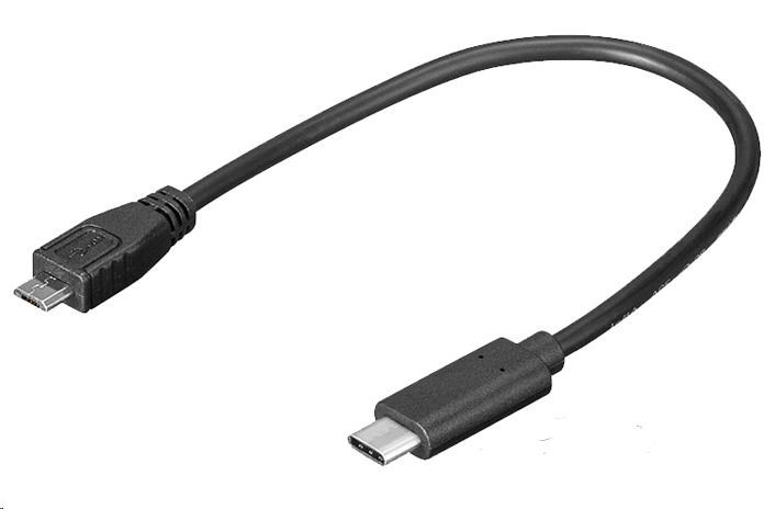 PREMIUMCORD Adaptér USB 3.1 C/male - USB 2.0 Micro-B/male, 0,2m kur31-02