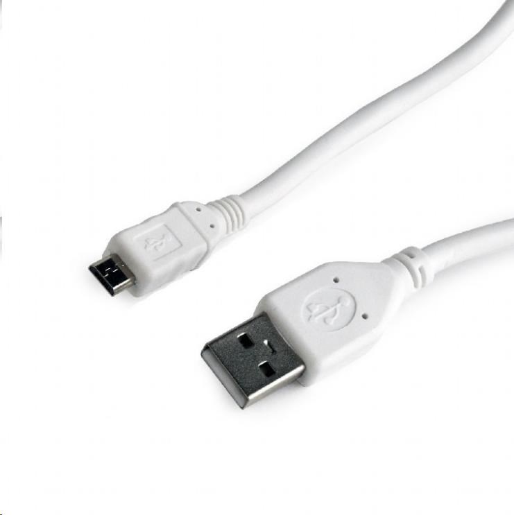 GEMBIRD Kabel USB A Male/Micro B Male 2.0, 0,5m, White, High Quality CCP-mUSB2-AMBM-W-0.5M