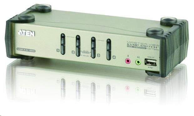 Aten CS-1734BC KVM přepínač USB Hub, OSD, 4PC audio+USB-PS/2