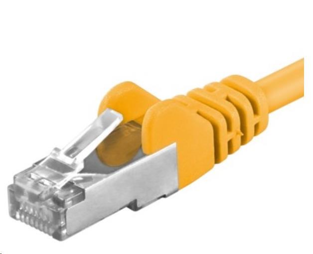 PREMIUMCORD Patch kabel CAT6a S-FTP, RJ45-RJ45, AWG 26/7 0,25m žlutá sp6asftp002Y