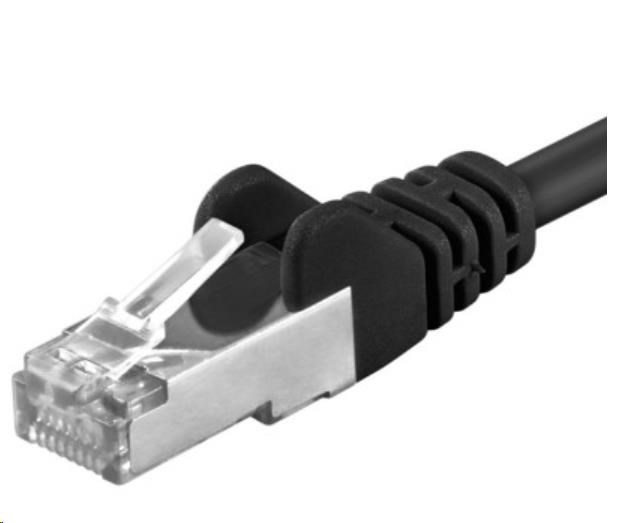 PREMIUMCORD Patch kabel CAT6a S-FTP, RJ45-RJ45, AWG 26/7 0,25m černá sp6asftp002C