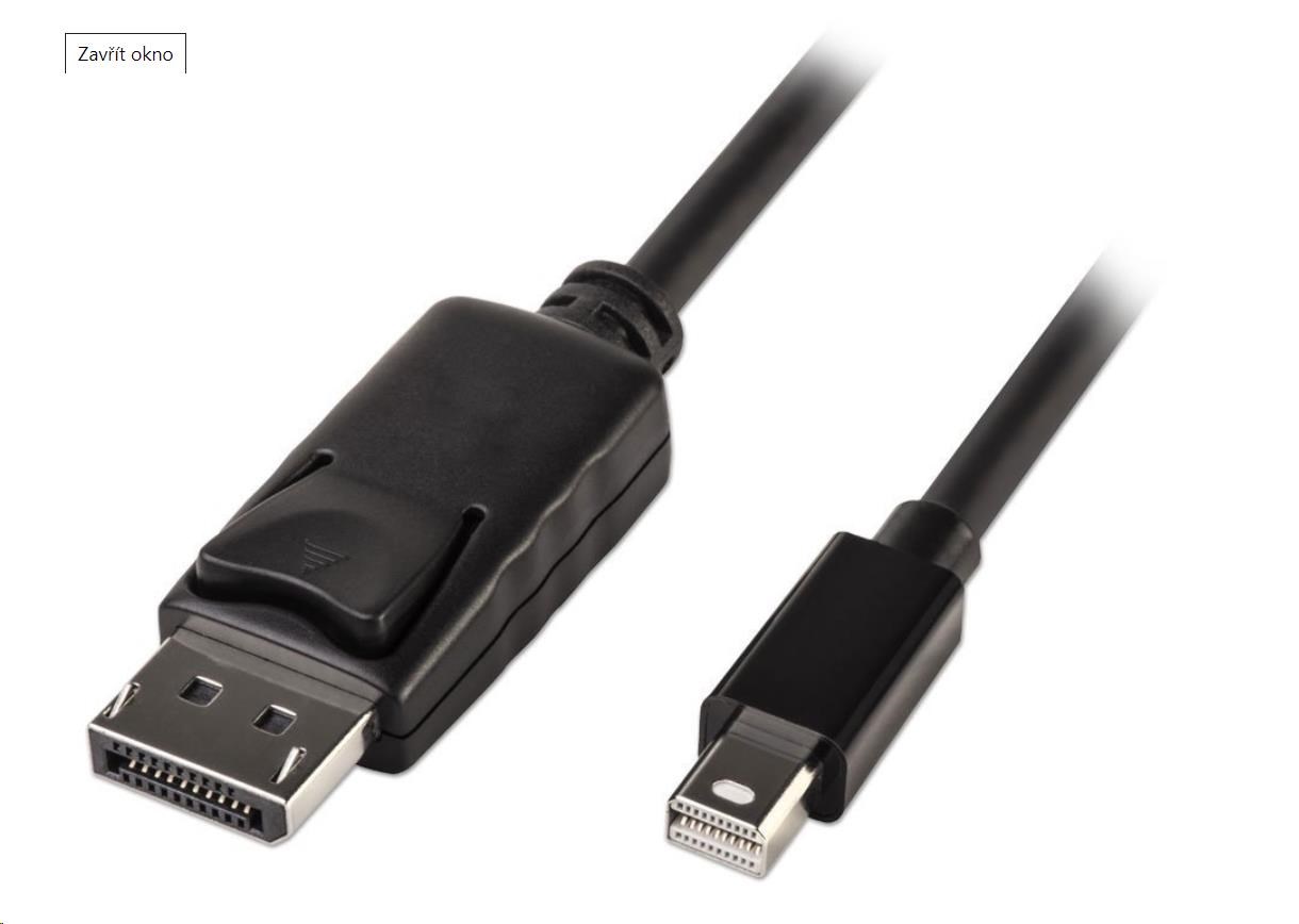 PREMIUMCORD Mini DisplayPort - DisplayPort V1.2 přípojný kabel M/M 3m kport7-03