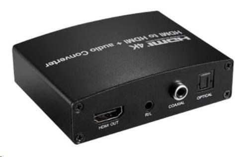 PREMIUMCORD HDMI 4K Audio extraktor s oddělením audia na stereo jack, SPDIF Toslink, RCA khcon-30