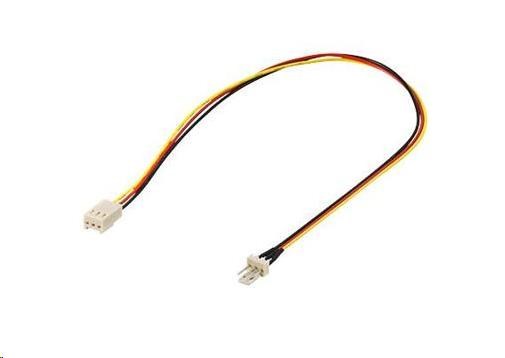 PREMIUMCORD Prodlužovací kabel k ventilátoru 3pin samec - 3pin samice , 30cm kn-18