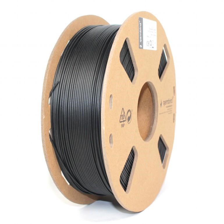 GEMBIRD Tisková struna (filament) PLA, 1,75mm, 1kg, černá (3DP-PLA1.75-01-BK)