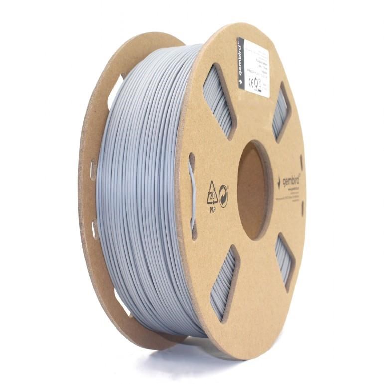 Gembird tisková struna (filament), PLA, 1,75mm, 1kg, šedá 3DP-PLA1.75-01-GR