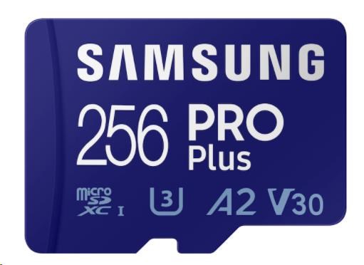 Samsung micro SDXC karta 256GB PRO Plus + SD adaptér MB-MD256SA/EU