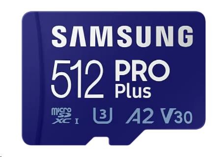 Samsung micro SDXC karta 512GB PRO Plus + SD adaptér MB-MD512SA/EU