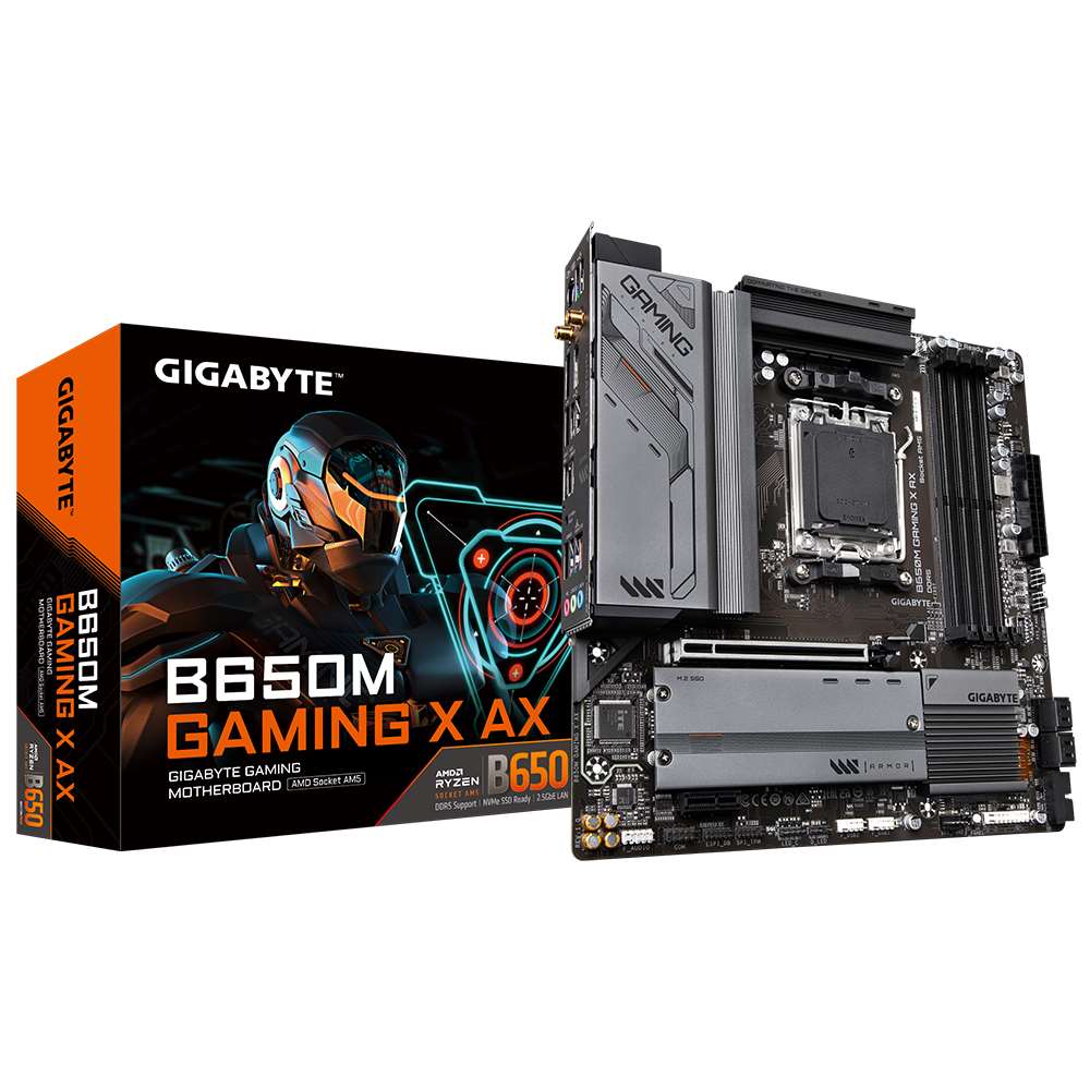 GIGABYTE MB Sc AM5 B650M GAMING X AX, AMD B650, 4xDDR5, 2xDP, 1xHDMI, WI-FI, mATX