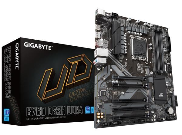 GIGABYTE MB Sc LGA1700 B760 DS3H DDR4, Intel B760, 4xDDR4, 1xDP, 1xHDMI