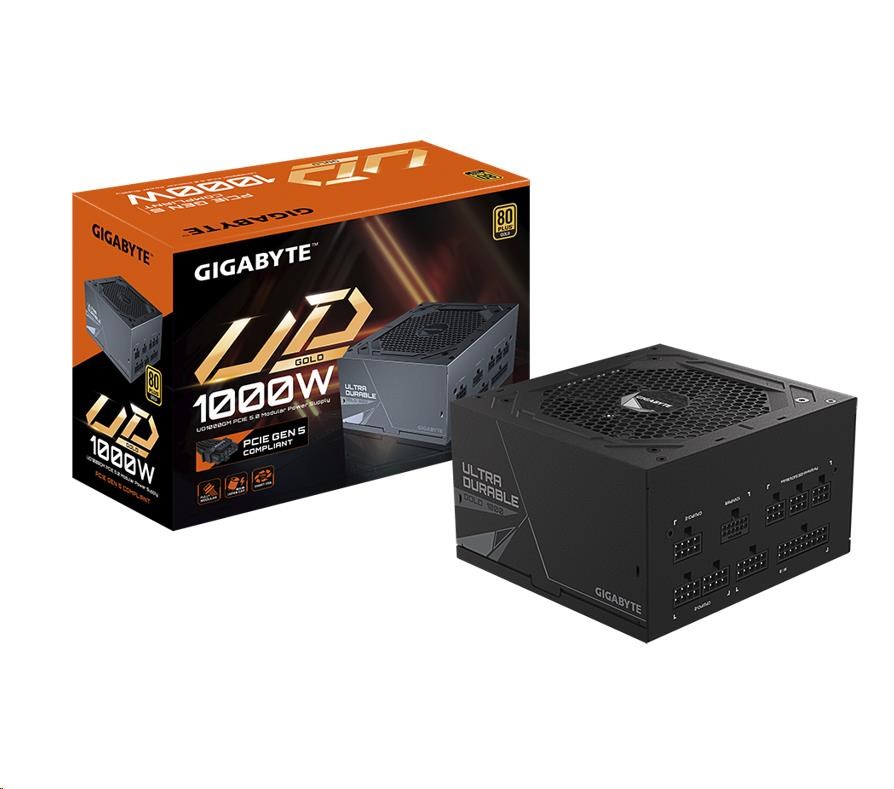 GIGABYTE zdroj UD1000GM PG5 Rev.2.0, 1000W, 80+ Gold, 120mm fan GP-UD1000GM PG5