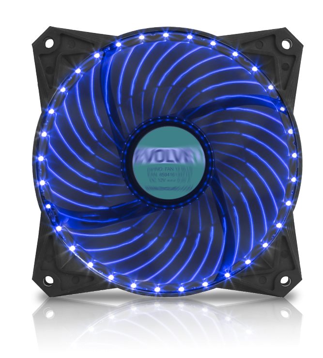 EVOLVEO ventilátor 120mm, LED 33 bodů, modrý (FAN12BL33)