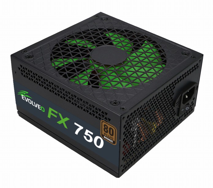 EVOLVEO FX 750 , zdroj 750W ATX, 14cm, tichý, 80+ bronze, bulk FX750