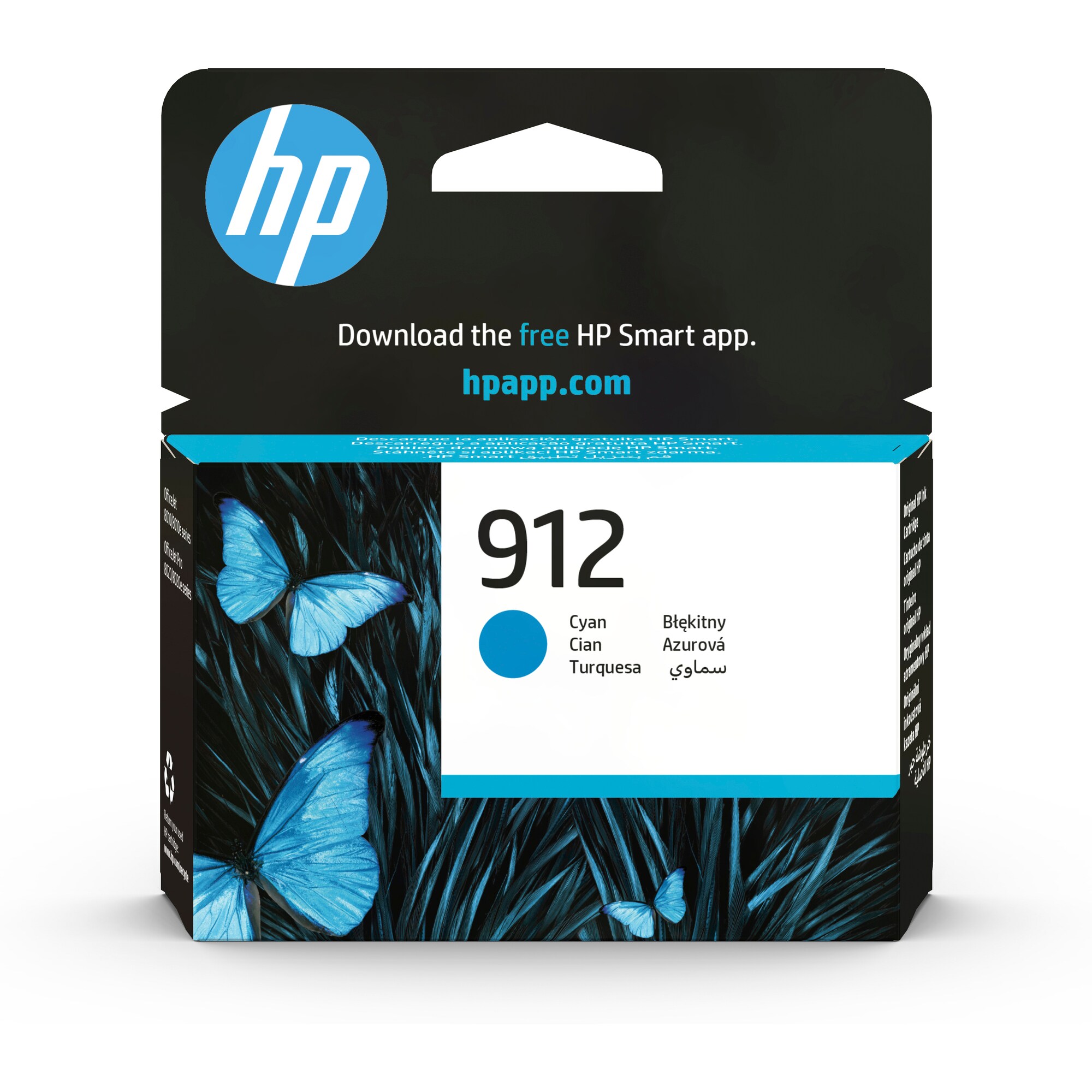 HP 912 originální inkoustová kazeta azurová 3YL77AE