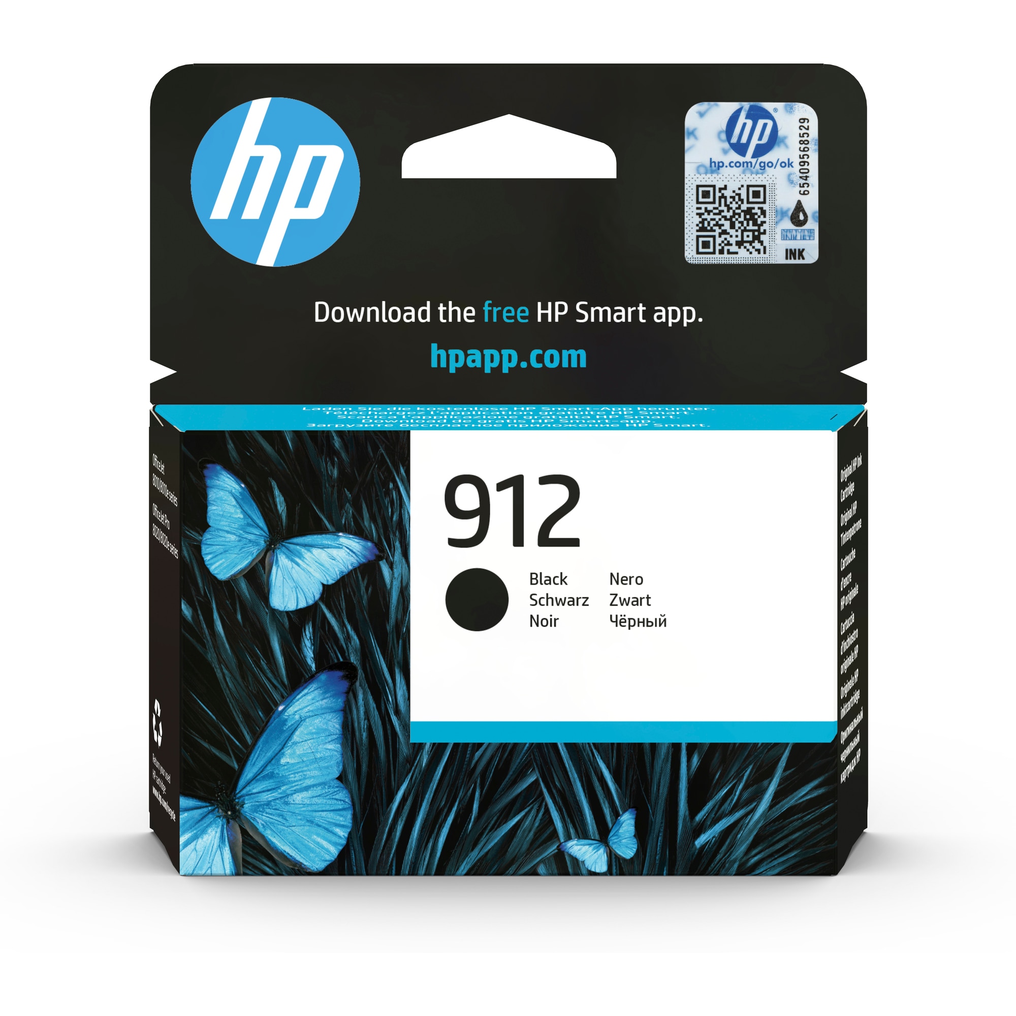 HP 912 originální inkoustová kazeta černá 3YL80AE