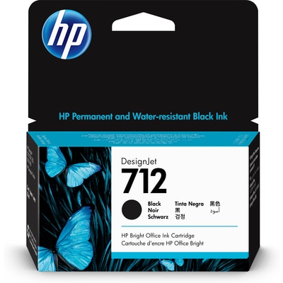 HP 712 38-ml Black DesignJet Ink Cartridge 3ED70A