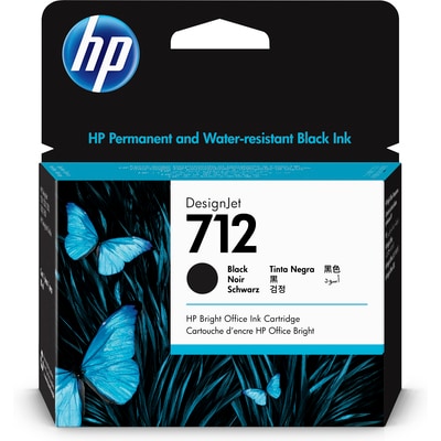 HP 712 80-ml Black DesignJet Ink Cartridge 3ED71A