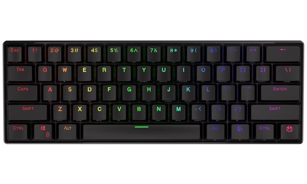 Endorfy herní klávesnice Thock Compact BR RGB /USB/ brown sw. / bezdrátová / mechanická / US layout / mini /černá RGB EY5A067