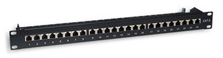 Intellinet Patch panel 24 port Cat6, stíněný STP, černý (720038)