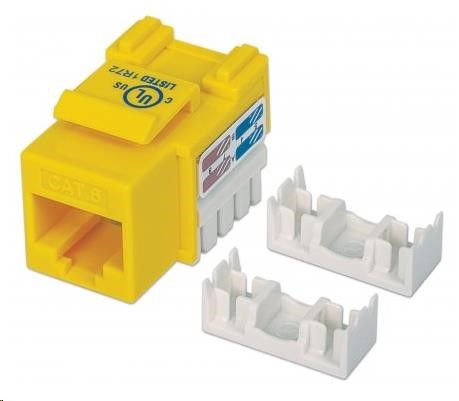 Intellinet Cat6 Keystone Jack, UTP, Yellow, Punch-down