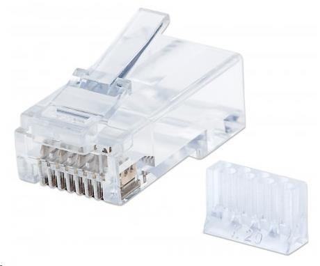 Intellinet konektor RJ45, Cat6, UTP, 15µ, drát, 90 ks v nádobě (790604)