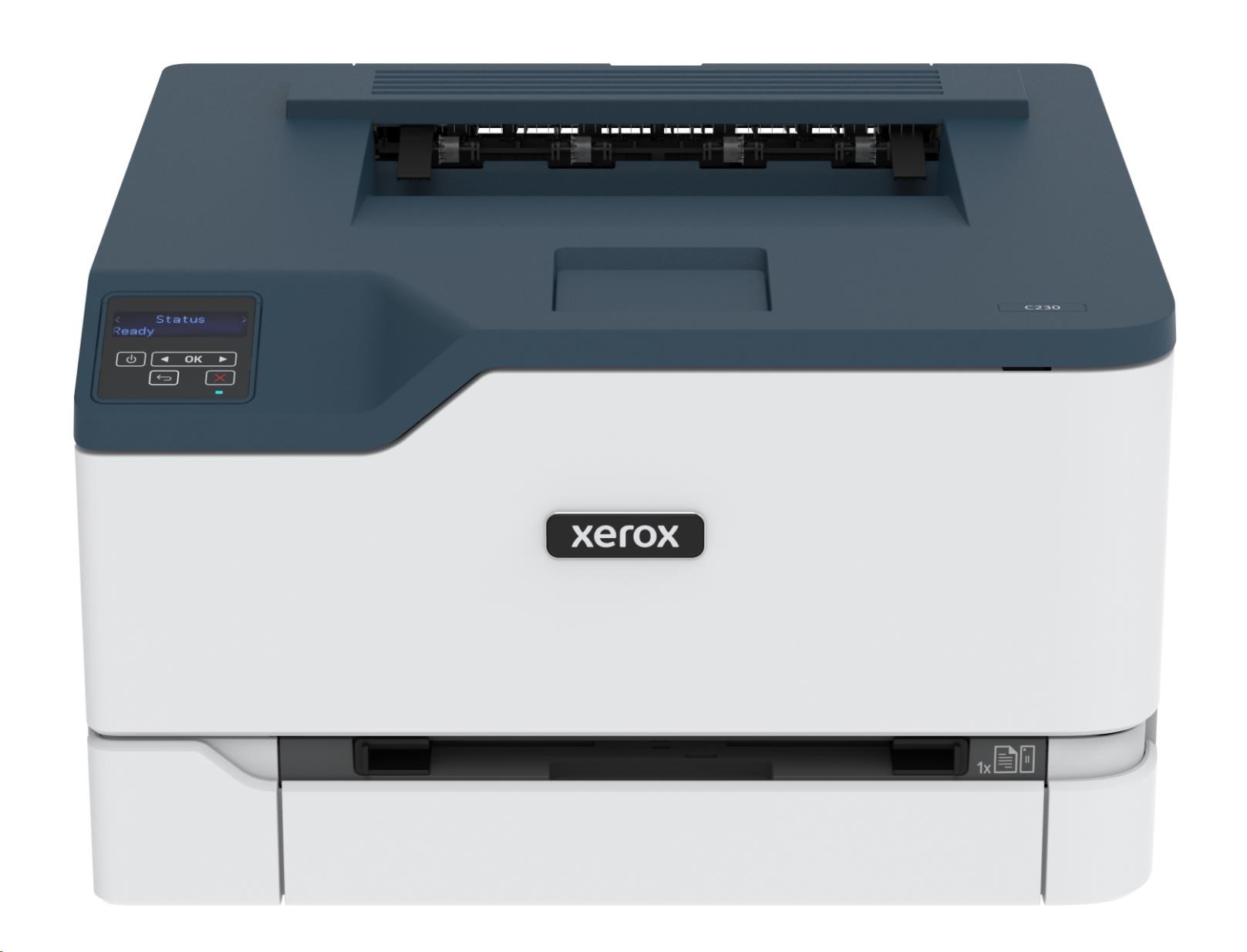 Xerox C230V_DNI, barevná laser. tiskárna, A4,22ppm,WiFi/USB/Ethernet,256 MB RAM, Apple AirPrint