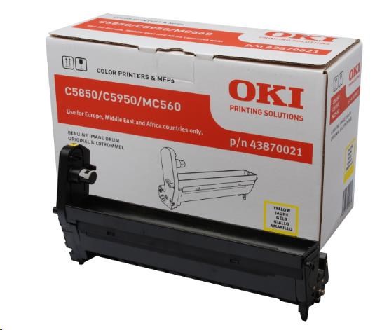 Oki Obraz. válec pro žlutý toner do C5850/C5950/MC560 (20k) - originální 43870021