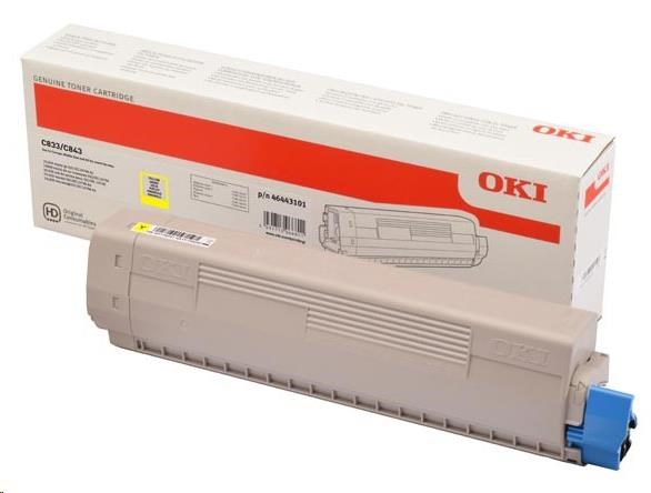 OKI Yellow toner do C833/C843 (10 000 stránek) (46443101)