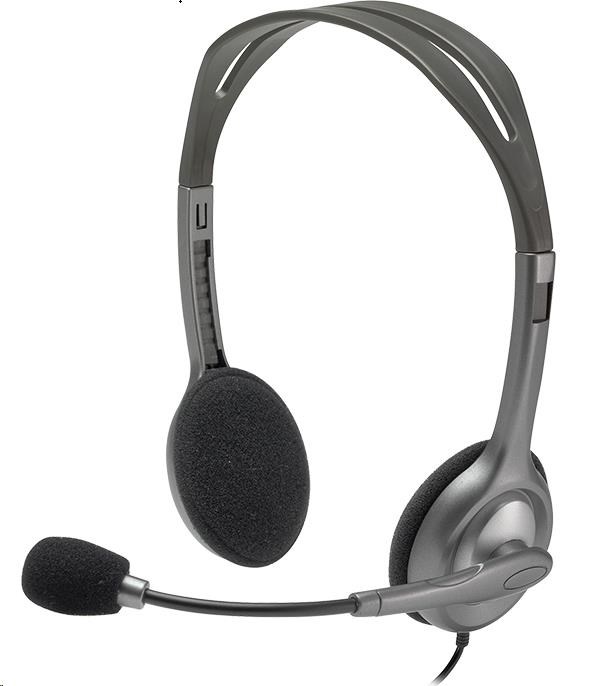 Logitech sluchátka s mikrofonem Stereo Headset H110 (981-000271)