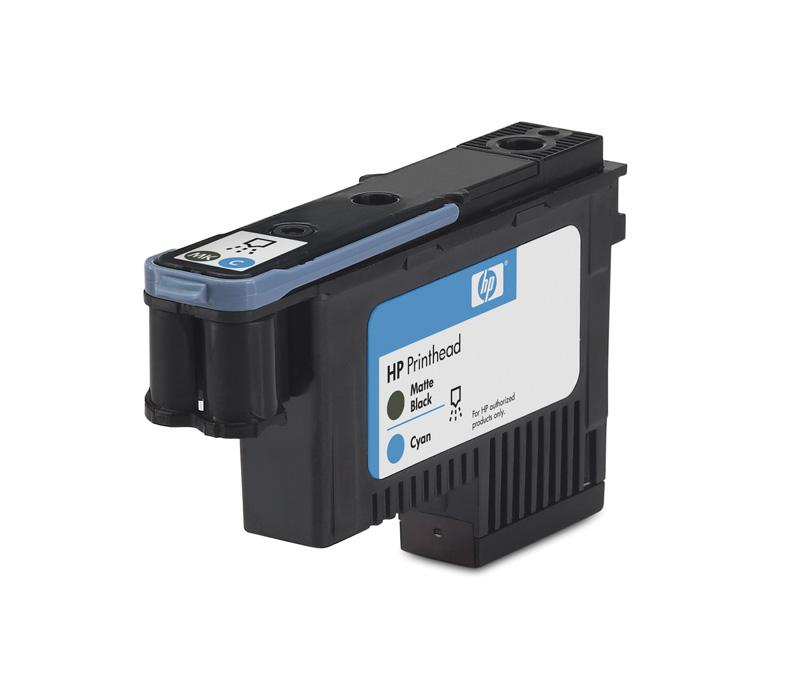 HP 70 Black matte + Cyan DJ Printhead, C9404A