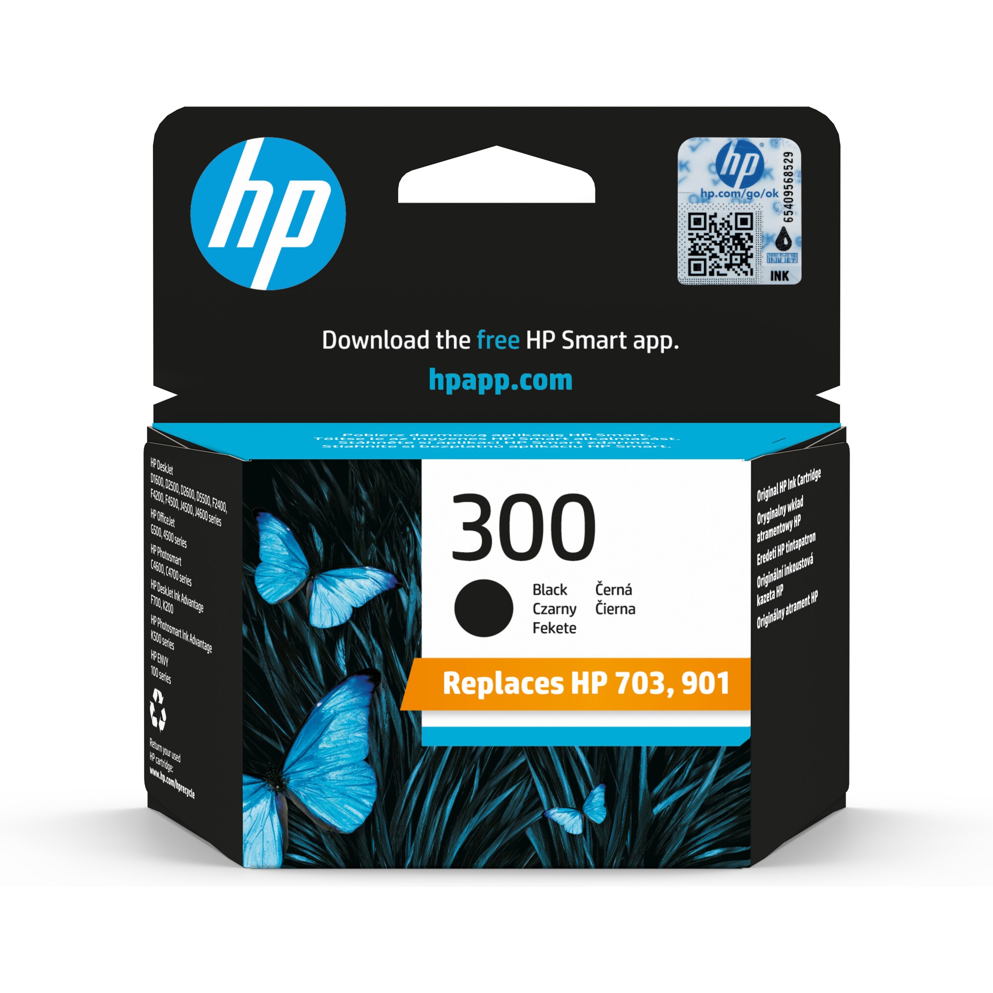 HP 300 Black Ink Cart, 4 ml, CC640EE (CC640EE#BA3)