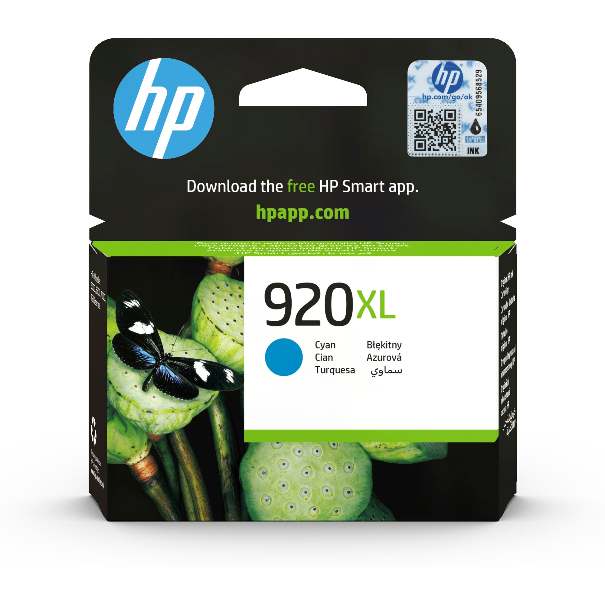 HP 920XL Cyan Ink Cart, 6 ml, CD972AE (CD972AE#BGY)