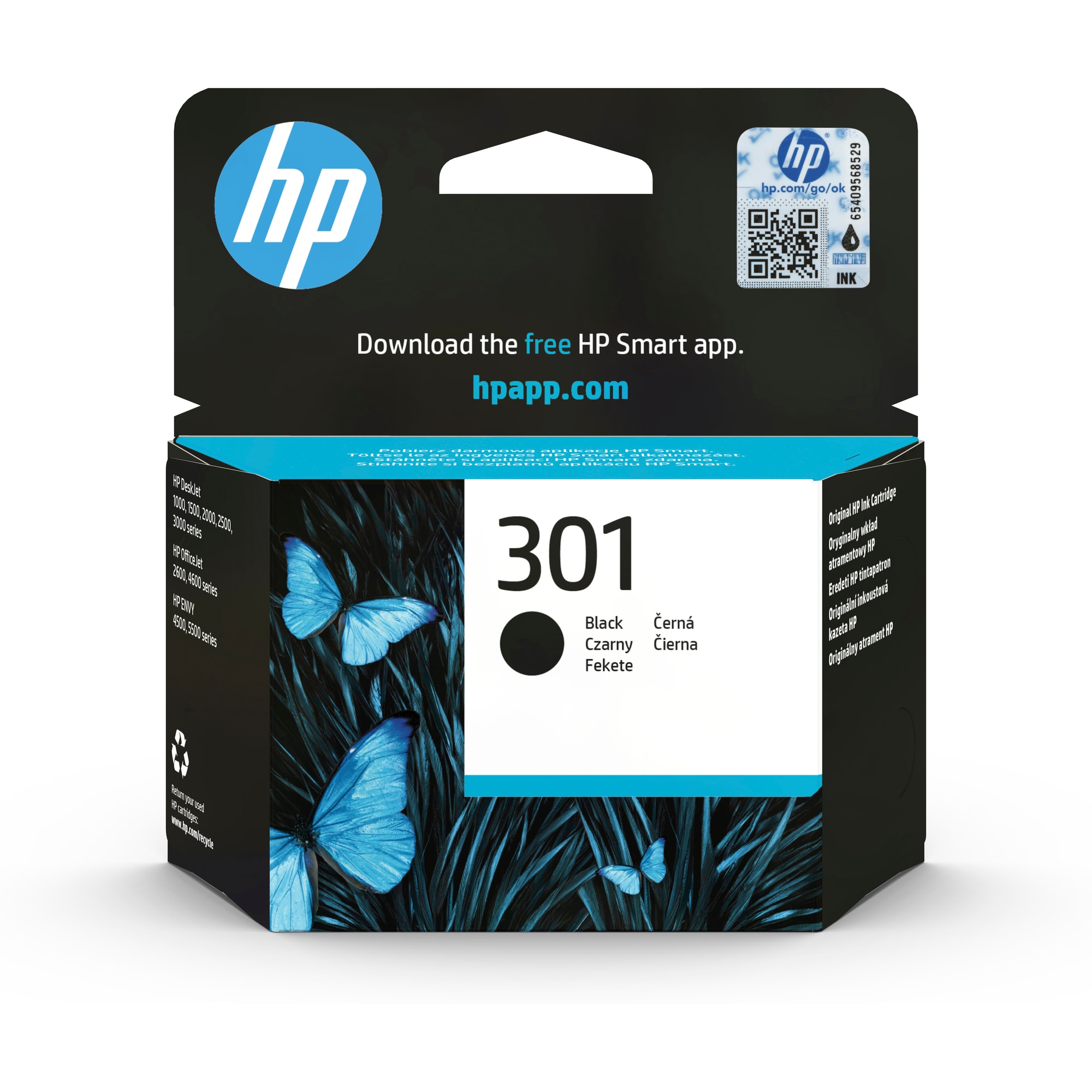 HP 301 Black Ink Cart, 3 ml, CH561EE (CH561EE#BA3)