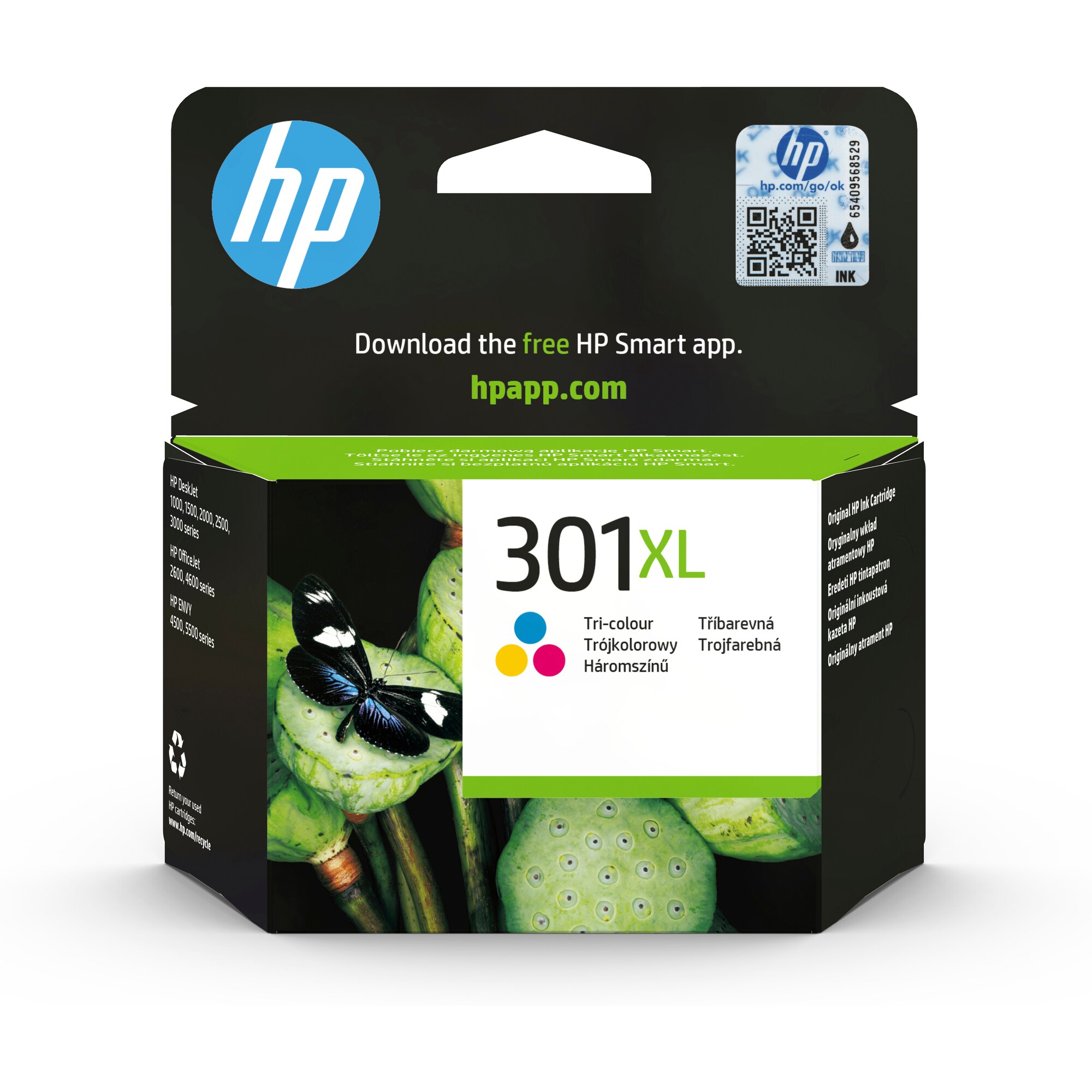 HP 301XL Tri-color Ink Cart, 6 ml, CH564EE (CH564EE#BA3)