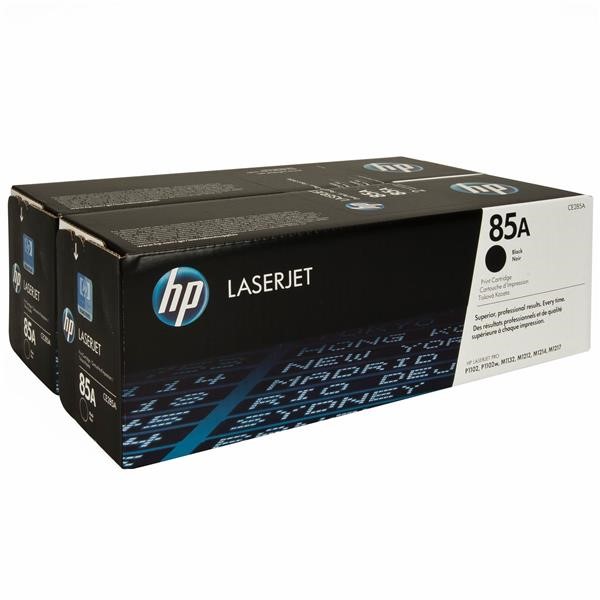 HP 85A Black 2-pack LJ Toner Cart, 2 x 1 600 str, CE285AD